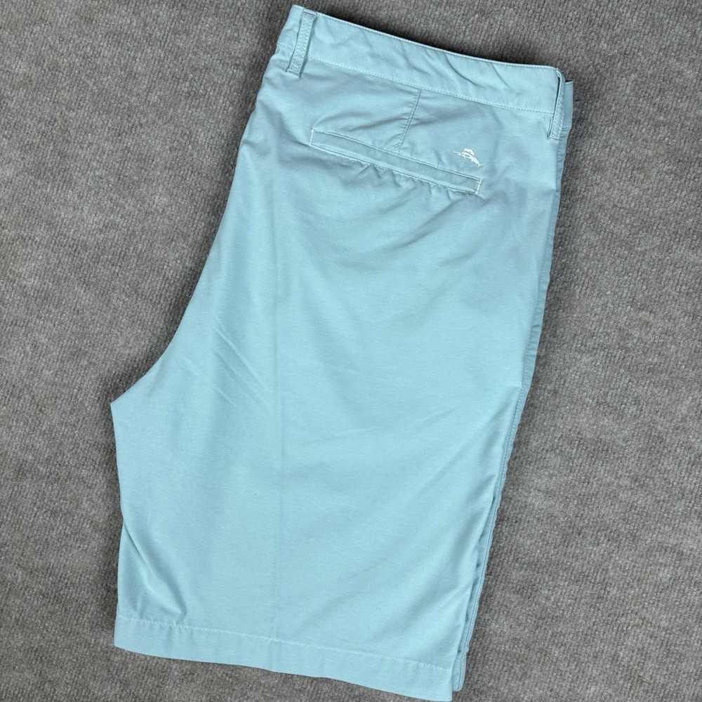 Tommy Bahama Mens Shorts Size 40 Blue Performance Golf Stretch Flat Front 9.5"